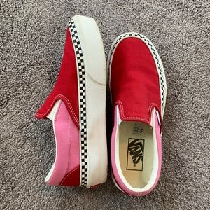 Vans Classic Slip On Platform (2-Tone) Chili Pepper Red